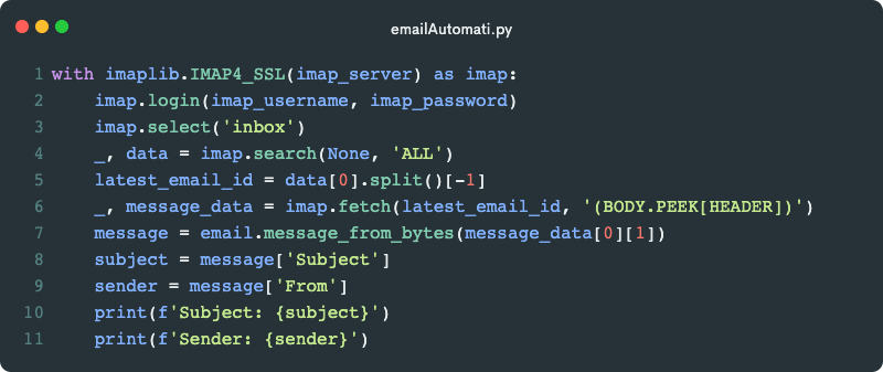 automation code example